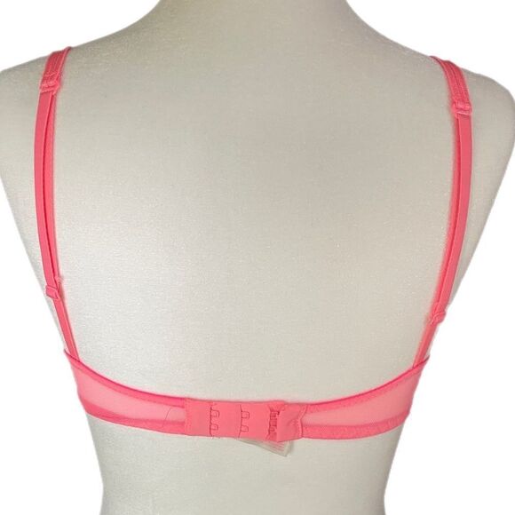❣️5/$50 Victoria’s Secret Pink Hot Pink Neon Date Push-Up Bra, size 32D - Picture 3 of 3